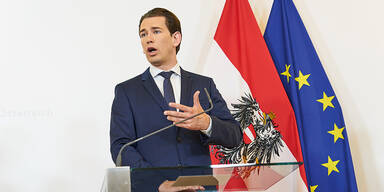 Bundeskanzler Sebastian Kurz bei Pressekonferenz