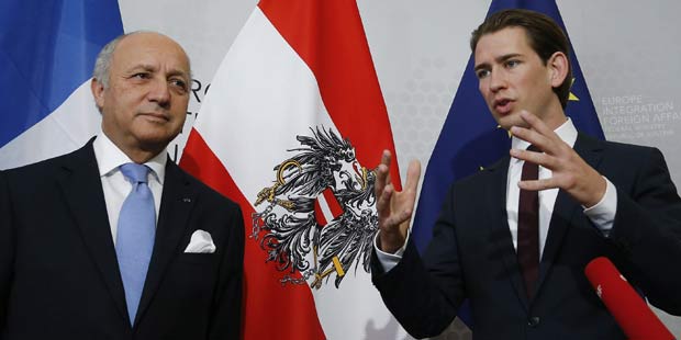 Sebastian Kurz und Laurent Fabius