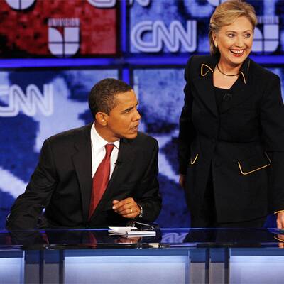 Kuschel-Kurs zwischen Obama und Clinton