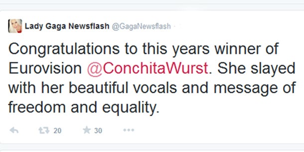 Lady Gaga gratulierte Conchita Wurst