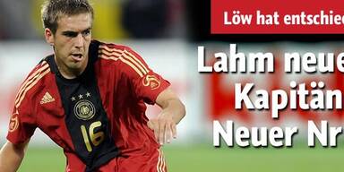 Neuer wird neue Nummer 1, Lahm Kapitän