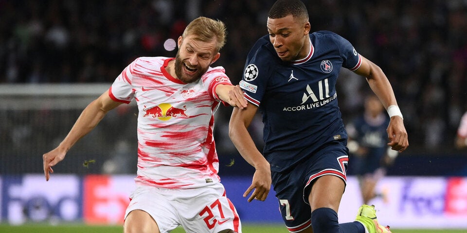 Laimer gegen PSG Mbappe