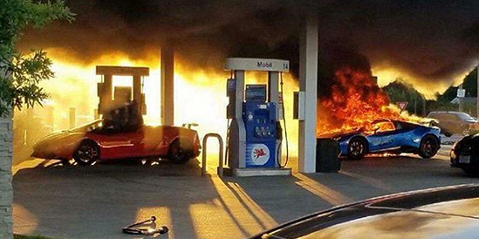 Seltener Top-Lambo ging in Flammen auf