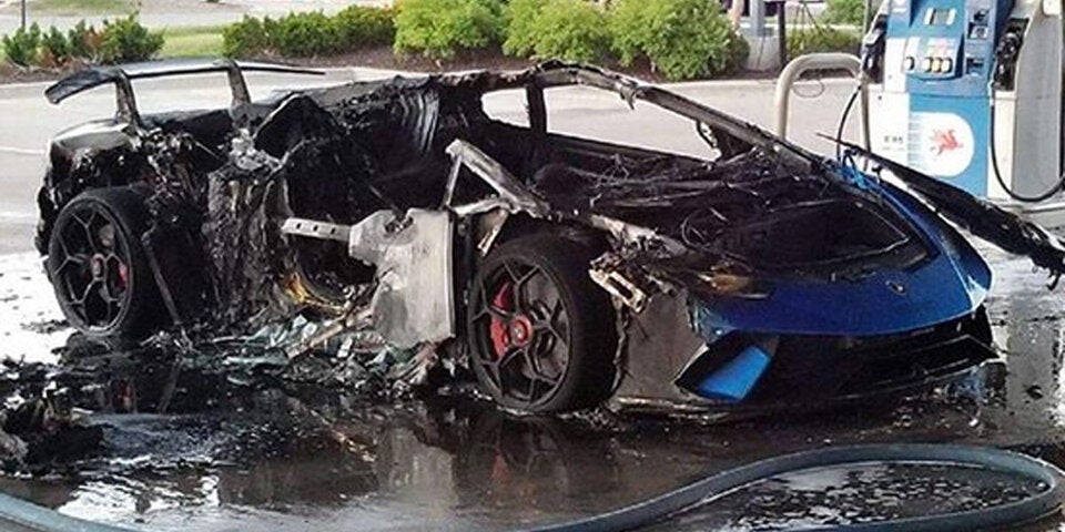 Seltener Top-Lambo ging in Flammen auf