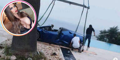 Playboy-Model versenkt Lamborghini in Pool