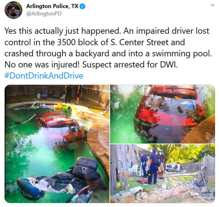 Alko-Lenker versenkt Kultauto in Swimmingpool