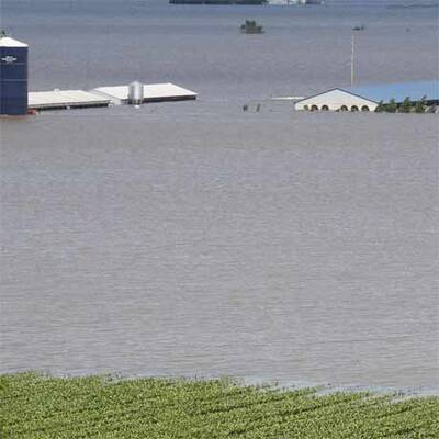Land unter in Iowa (USA)