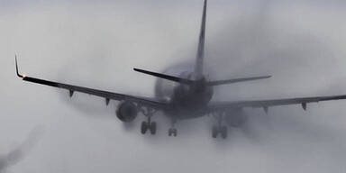 Horror-Landung wegen Sturm-B&ouml;en