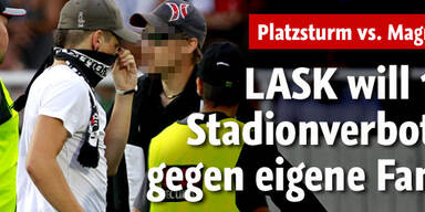 LASK will Stadionverbote für 17 Fans