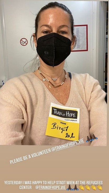 Lauda-Witwe im Flüchtlingscenter