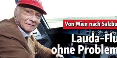 Lauda fliegt ohne Probleme nach Salzburg