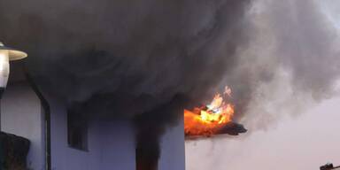 Obergeschoss stand in Flammen.