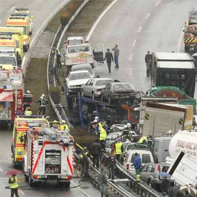 Massenkarambolage auf Schweizer Autobahn