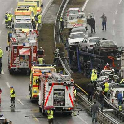 Massenkarambolage auf Schweizer Autobahn