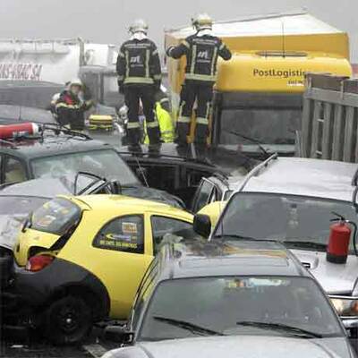 Massenkarambolage auf Schweizer Autobahn