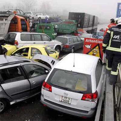 Massenkarambolage auf Schweizer Autobahn