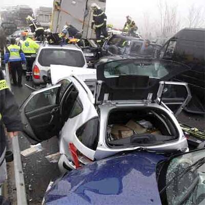Massenkarambolage auf Schweizer Autobahn