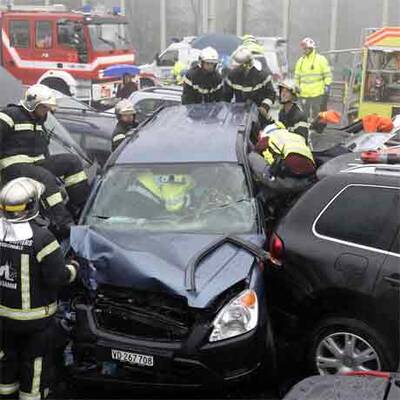 Massenkarambolage auf Schweizer Autobahn