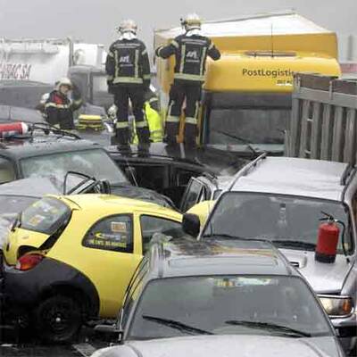 Massenkarambolage auf Schweizer Autobahn