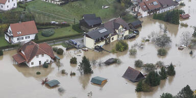 Lavamünd zwei Meter unter Wasser