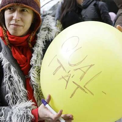 Lehrer-Demo vor dem Unterrichtsministerium