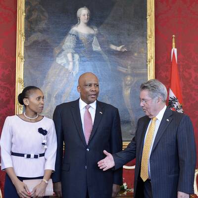 Der König von Lesotho zu Besuch in Wien