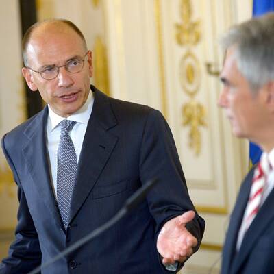 Italiens Premier Letta zu Besuch bei Kanzler Faymann in Wien