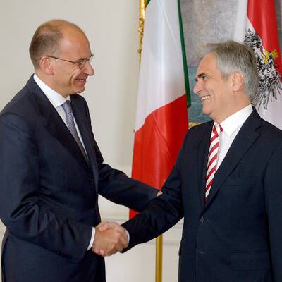 Italiens Premier Letta zu Besuch bei Kanzler Faymann in Wien
