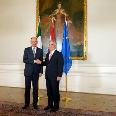 Italiens Premier Letta zu Besuch bei Kanzler Faymann in Wien