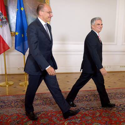 Italiens Premier Letta zu Besuch bei Kanzler Faymann in Wien