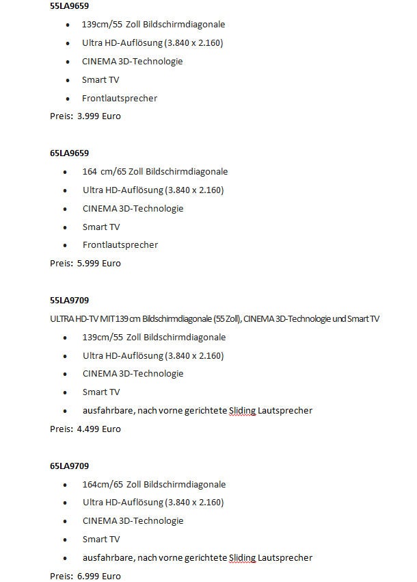 Neue UHD-Fernseher von LG starten