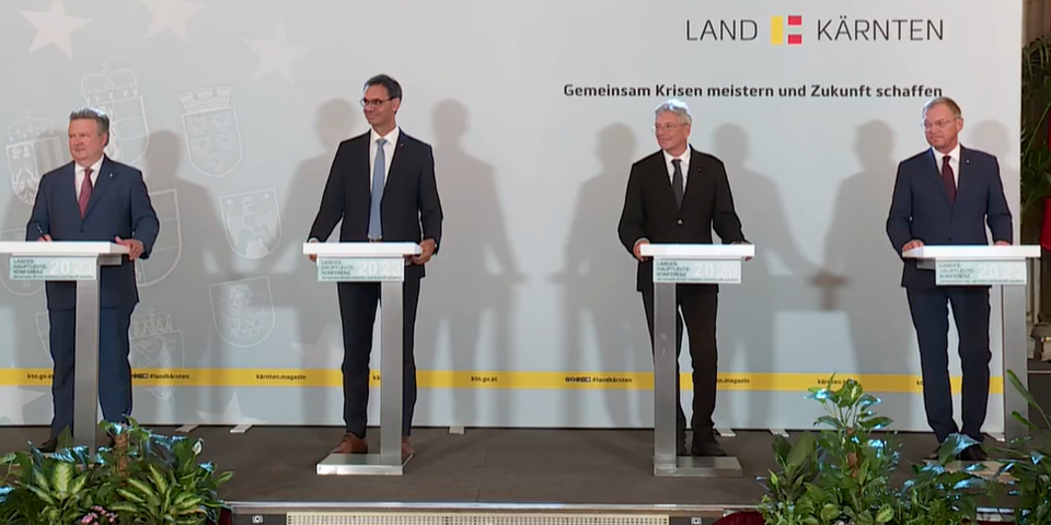 Landeshauptleute Ludwig, Wallner, Kaiser und Stelzer.