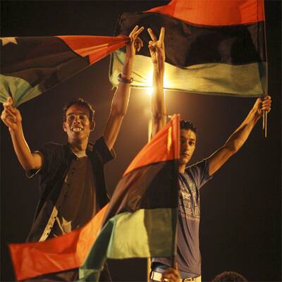 Rebellen bejubeln das Ende Gaddafis