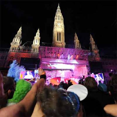 Life Ball: Mega-Stimmung vor dem Rathaus