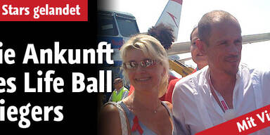 Life Ball-Flieger: Die Stars sind da