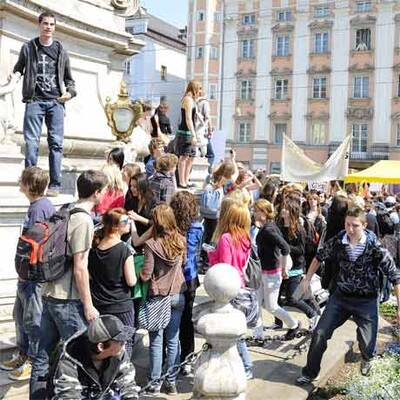Schülerdemo in Linz