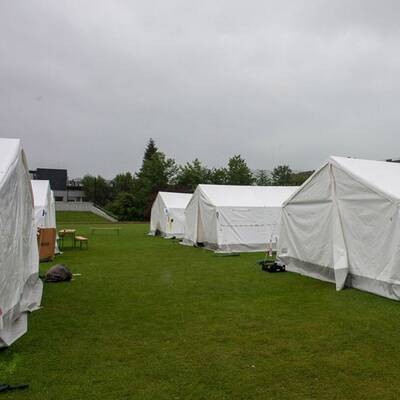 Flüchtlingszelte in Linz 