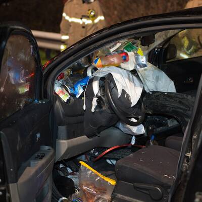 Wiener Drogenlenker überschlug sich auf der A1.