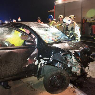 Wiener Drogenlenker überschlug sich auf der A1.