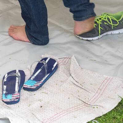 Flüchtlingszelte in Linz 