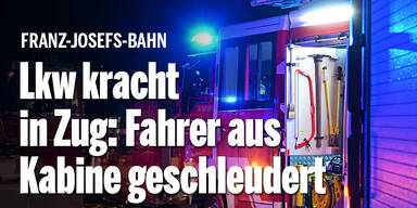 Lkw kracht in Franz-Josefs-Bahn: Fahrer aus Kabine geschleudert