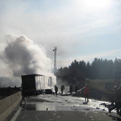 Lenker rettete sich in letzter Sekunde