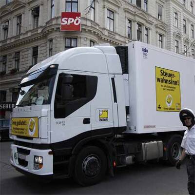 Lkw legen Verkehr in Wien lahm