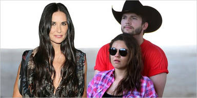 Demi Moore; Ashton Kutcher & Mila Kunis