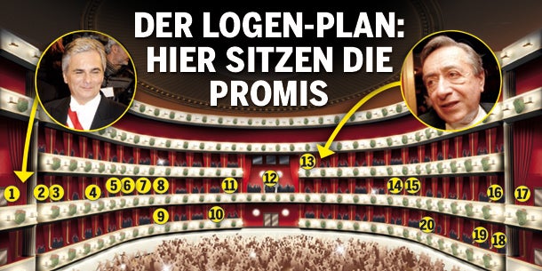Der Logen-Plan: Hier sitzen die Promis