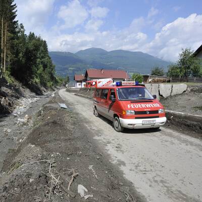 Aufräumarbeiten in St. Lorenzen