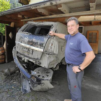 Aufräumarbeiten in St. Lorenzen