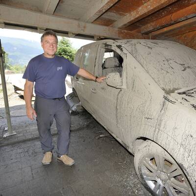 Aufräumarbeiten in St. Lorenzen