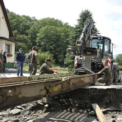 Aufräumarbeiten in St. Lorenzen
