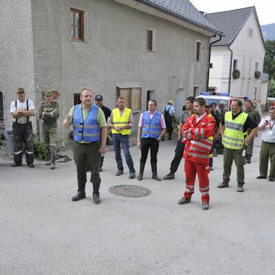 Aufräumarbeiten in St. Lorenzen